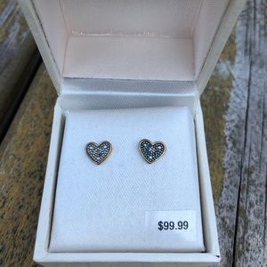 NWB 10K Gold Heart Earrings